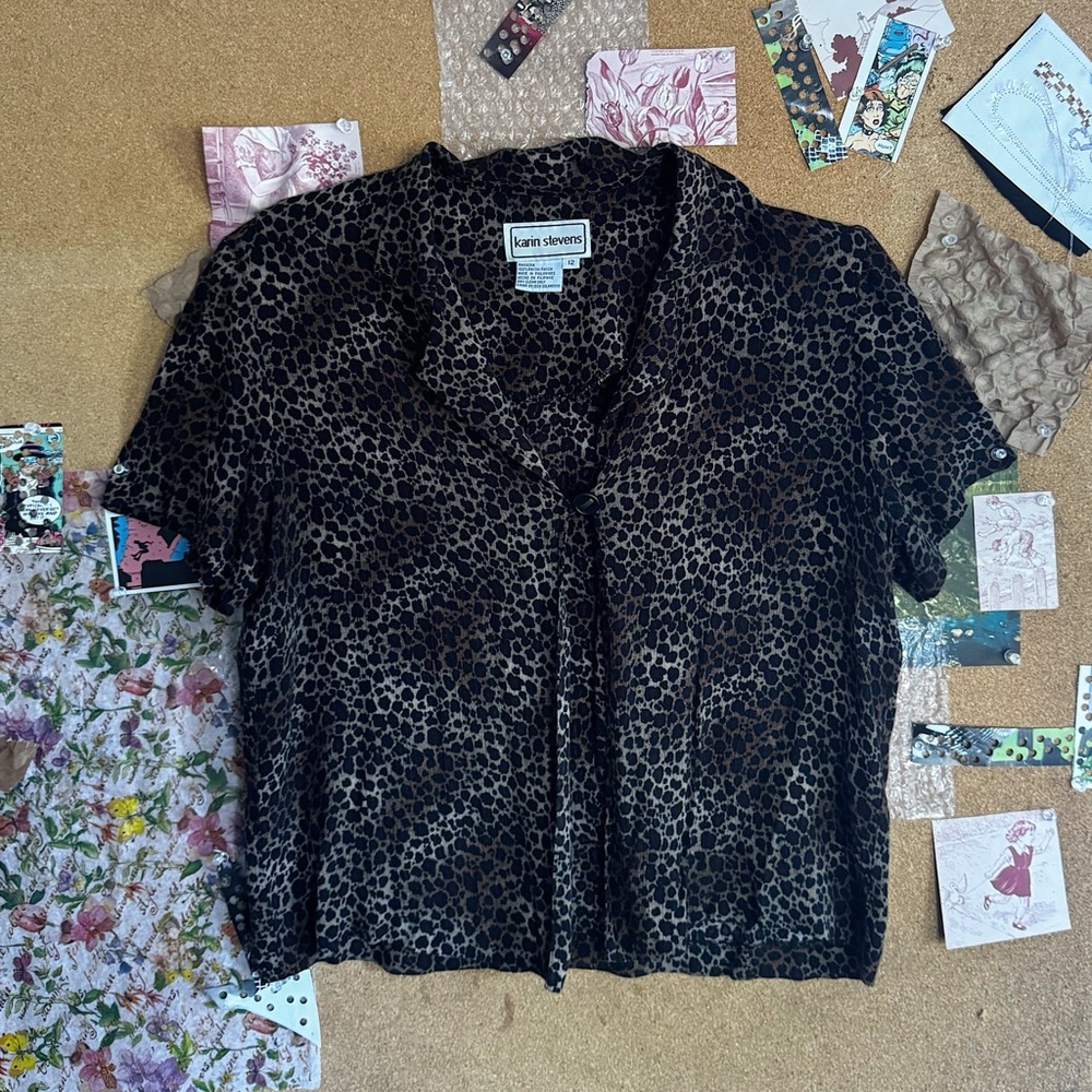 Karin Stevens Animal Print Top